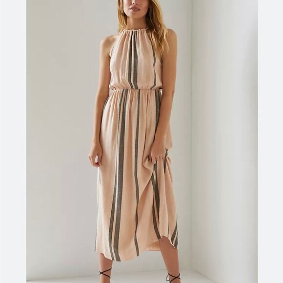 New Clith & Stone Hermia Halter maxi dress size L - Picture 2 of 9